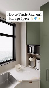 These 9 kitchen design details will triple your storage space! 💡💎✨ • • • #kitchendesign #kitchenstorage #smallkitchen #kitchencabinet | Tiffany Design Studio