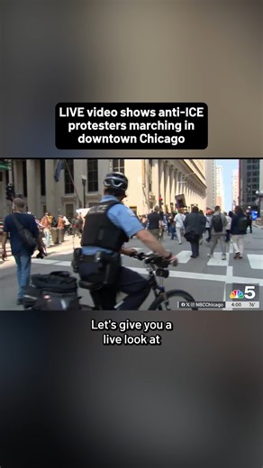 LIVE video shows anti-ICE protesters marching in downtown Chicago