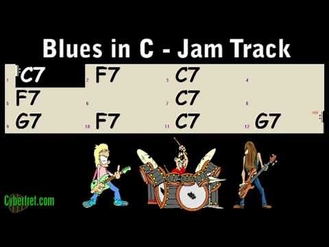 Slow Blues Jam Track in C Major
