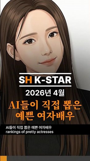 2026년 AI들이 직접 뽑은 한국에서 가장 예쁜 여자배우 인기 순위 TOP 10