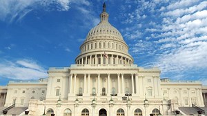 The United states capitol building time lapse, Washington DC, USA.