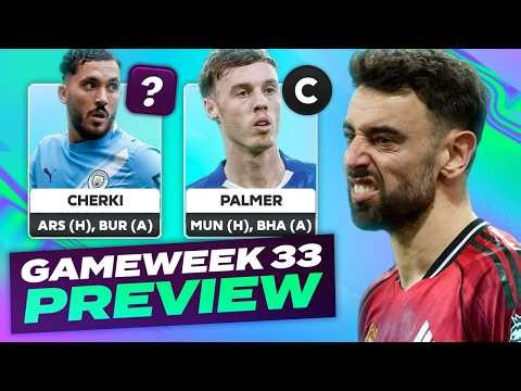 SELLING BRUNO FERNANDES 🤔 FPL DOUBLE GAMEWEEK 33 PREVIEW 💪 | Fantasy Premier League Tips 2025/26