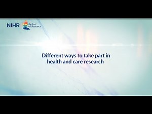 Different ways to take part in health and care research