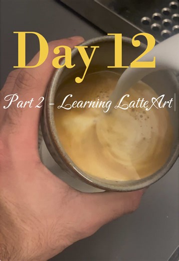 Day 12: Winter coffee at night with fairouz ❄️❄️☕️☕️#espresso #coffee #cappuccino #homebarista #latteart