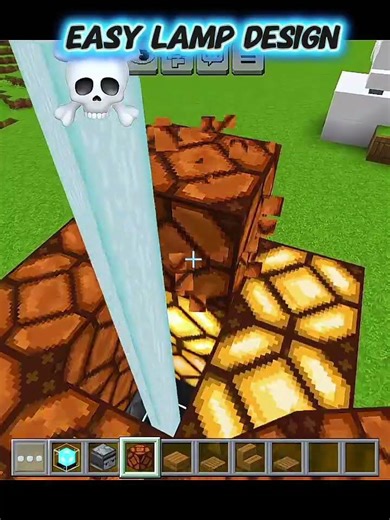 Minecraft Easy Lamp Design 💀 #minecraft #shortsfeed