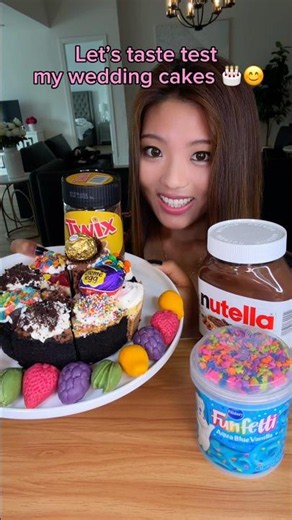 Let’s taste test my wedding cakes… #food #eating #mukbang #EasyRecipe #dessert