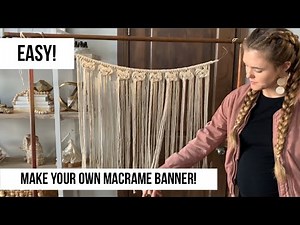 DIY macrame banner | Beginner | Macrame tutorial