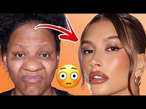 Makeup Transformation Hailey Bieber 😱🔥 WITHOUT Plastic Surgery!! #makeuptutorial