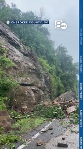 NewsChannel 8's Lauren Henry was on the site of a rock slide in Cherokee County. Highway 80 is closed south of the Fort Gibson Dam. See more: https://bit.ly/43LGVbR | NewsChannel 8 - Tulsa