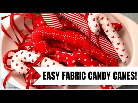 CRAFT FAIR SERIES 2024/ EASYFABRIC ORNAMENTS/ FABRIC CANDY CANES/BEGINNER FRIENDLY!❤️❤️