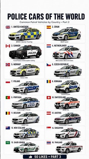 Police Cars Around the World 🚔🌍 | Part 2