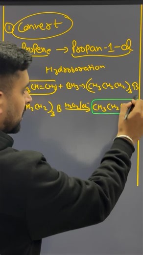 Nishchay academy on Instagram: "Propene to propan-1-ol #organicchemistry #instagood #instalike #instadaily #chemistry"
