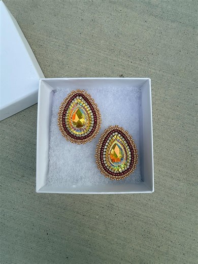 Beaded Earrings | Native Made | Beadwork - Etsy