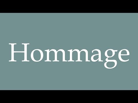 How to Pronounce ''Hommage'' Correctly in French