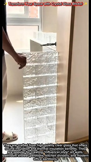 ✨ Transform Your Space with Crystal Glass Bricks! ✨