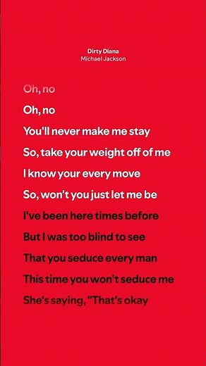 Dirty Diana - Michael Jackson (Lyrics)