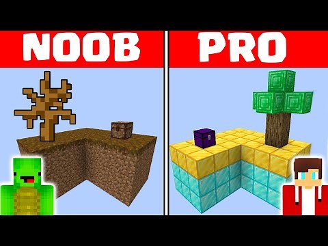 Minecraft NOOB vs PRO: SKYBLOCK ISLAND BASE by Mikey Maizen and JJ (Maizen Parody)