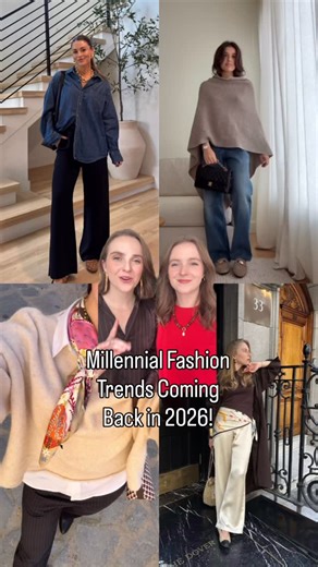 Millennial fashion trends coming back in 2026! We love seeing some of these styles returning. Which is your favorite? . Fashion prediction, millennial fashion, fashion trends | Two Scoops of Style