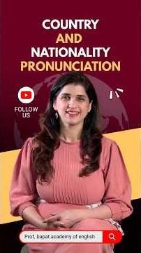 Pronounce These Country & Nationality Words Correctly