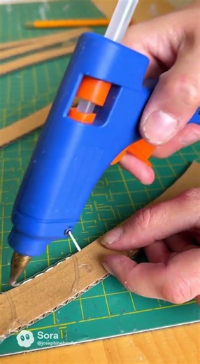 Miniature roller coaster made a cardboard DIY