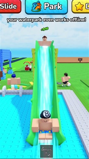 Roblox Water Park Gameplay 💦 | Fun Rides #roblox #robloxshorts #shorts #viralshort #robloxfunny