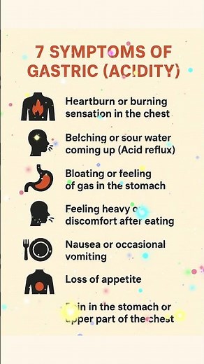 👉 7 Symptoms of Gastric (Acidity) #Gastric #Acidity #GastricSymptoms #HealthTips #Bloating#Heartburn