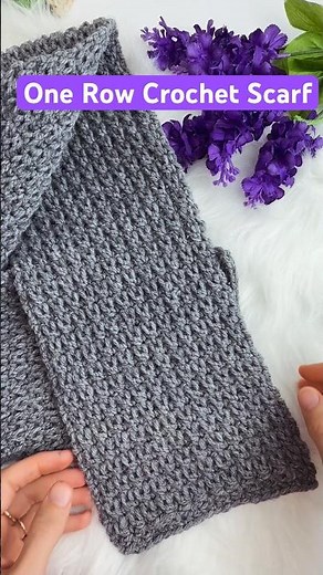 One-Row Crochet Scarf for Men