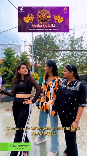 Lucknow Biggest Dandiya Nights on Instagram: "🪩 GARBA GALA 3.0 🪩 💃 LUCKNOW’S BIGGEST DANDIYA NIGHTS 💃 A Grand Cultural Extravaganza! 🎊 3 Nights of Dance, Music, Fashion & Festivity! 🎊 📍 Venue: Dayal Gateway, Kisaan Bazar, Gomti Nagar, Lucknow 🗓️ Dates: 26th – 28th September 2025 🕔 Time: 5:00 PM – 10:30 PM ⸻ 🌟 EVENT HIGHLIGHTS 🌟 • 🎧 Celebrity DJs with High-Energy Garba Remixes • 🥁 Live Dhol Artists & Traditional Folk Performances • 👑 Appearances by Celebrities & Social Media Influen