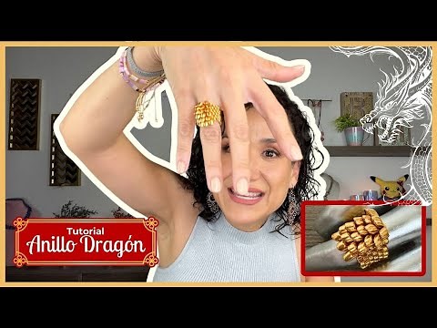 🔥 Dragon Ring 🐉 - Step by Step for Beginners with Miyuki Long Magatama - Beaded Ring Tutorial