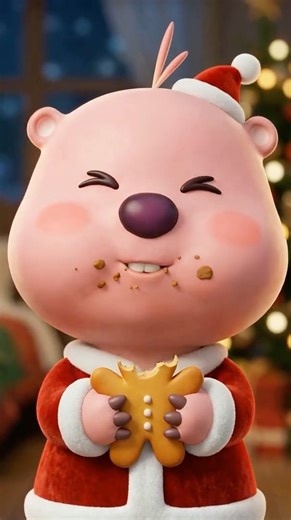 ✨🍪 Loopy Caught Stealing Gingerbread! 🎄w/ Cute Kitten #Shorts 露比偷吃姜饼被抓包！ 还有猫咪做掩护？ #Loopy #圣诞节