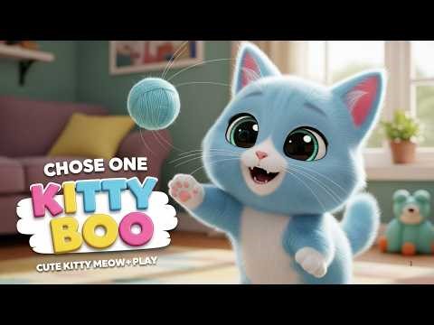 Kitty Boo Song 🐱🎶 | Cute Cat Action Song for Kids | Kiddy Melody