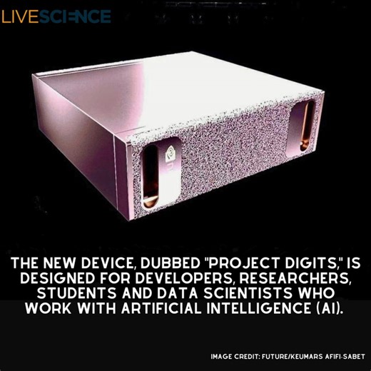 6K views · 36 reactions | New Project Digits mini PC offers a petaFLOP of power for local AI processing and data science. Learn more  https://trib.al/EpwvgrT | LiveScience | Facebook