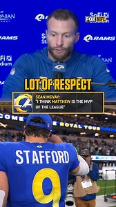 Do you agree with Rams HC Sean McVay that Matthew Stafford is the MVP?? | NFL on FOX