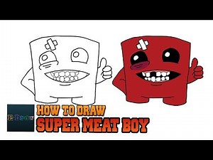 How to Draw Super Meat Boy | Art Tutorial easy draw from Super Meat Boy | Cómo dibujar a Meat Boy