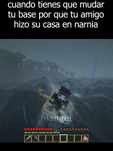 cuando tienes que mudar tu base por que tu amigo hizo su casa en narnia #minecraft #minecraftmemes #minecraftbuilds #fyp