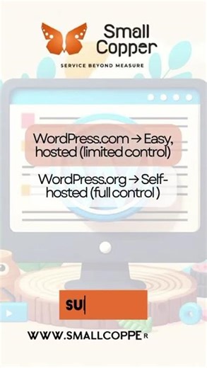 WordPress.com vs WordPress.org Explained! #smallcoppertechnologies