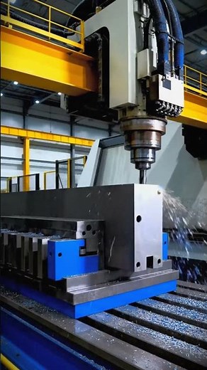 giant cnc cutting machine | AI Industrial Visualization #metalworking #machining #engineering