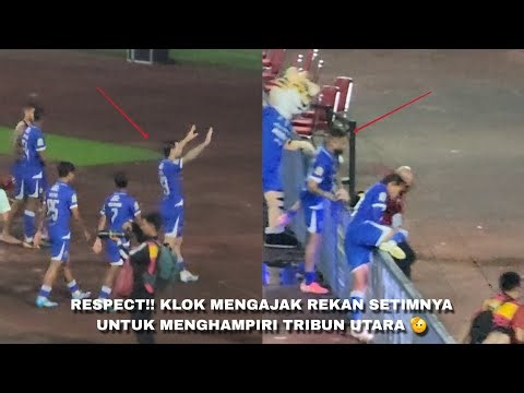 Layvin Kurzawa mendekat ke tribun Northern Wall!! Respect!! After match PERSIB vs Madura United 5-0