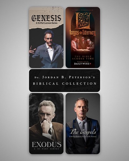 Join Dr. Jordan B. Peterson as he unravels the psychological significance of the Bible's most foundational texts. Watch his entire Biblical Collection including: 🌍 Genesis 🌊 Exodus ✝️ The Gospels 📖 Logos & Literacy Only on DailyWire | Dr Jordan B Peterson