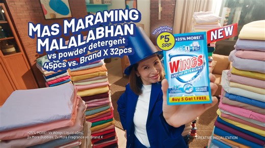 Nandito na ang Bagong Wings Liquid Detergent! Mas maraming malalabhan vs Brand X Powder! #Wings | Wings Philippines