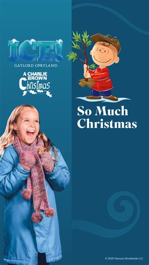 October 2, 2025, marked the 75th Anniversary of Charles M. Schulz's beloved Peanuts comic strip. During this milestone year, we are thrilled to give fans the opportunity to step into a winter wonderland of Peanuts at ICE! featuring A Charlie Brown Christmas, Nov. 7 - Jan. 3. Relive the magic of Snoopy, Charlie Brown, and the whole gang—carved in over two million pounds of ice! ChristmasAtGaylordOpryland.com #Peanuts75th #ACharlieBrownChristmas #SoMuchChristmas #SoManySurprises | Gaylord Opryland