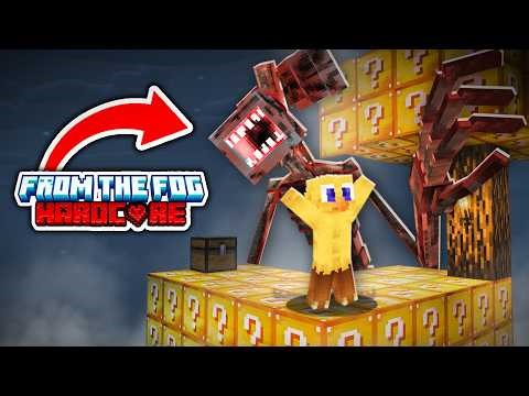 I added SIREN HEAD to my Skyblock LuckyBlock HARDCORE Minecraft world (From The Fog #FIN)