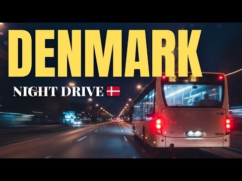 Night Drive in Aalborg, Denmark 🇩🇰 | Cinematic Scandinavian City Drive | Nordic POV Travel