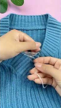 How to Make a V-Neck Smaller Without a Sewing Machine #YouTubeShorts #Shorts#InvisibleStitch