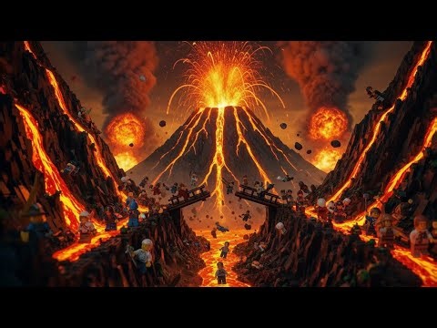 Volcano Eruption — Escape from Brick Mountain #volcanoeruption #BrickMountainEscape #volcano