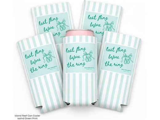 Custom Last Fling Before the Ring Bachelorette Party Slim Can Cooler, Personalized Coastal Beach Bachelorette Can Cooler Wedding Favors - Etsy