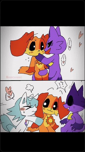 Catnap and Craftycorn Fanart: Smiling Critters in Poppy Playtime