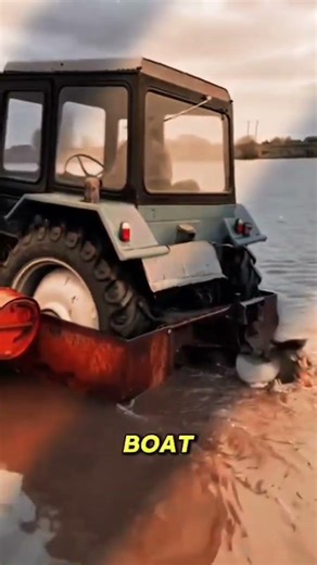 This Tractor Becomes a Boat Engine | Smart Rural Engineering! #shorts