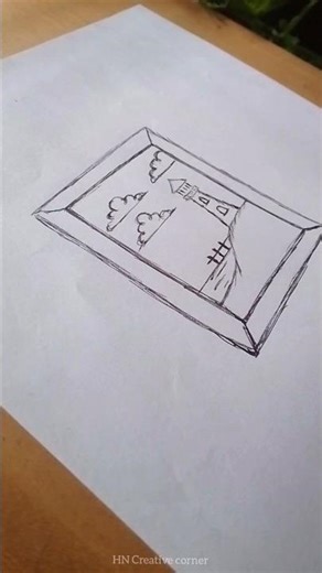 Pen Sketch✨🏝️ | Art Video#shorts#aesthetic