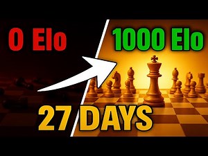 How to Reach 1000 Elo in Chess as a Beginner (in 27 Days)